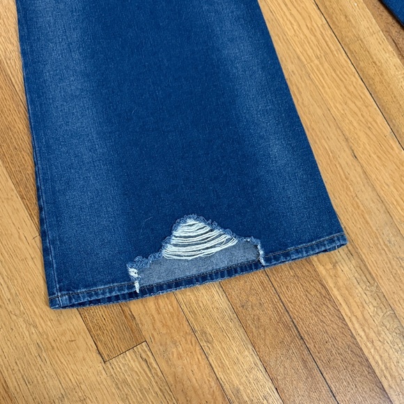 Circus NY Sam Edelman Low Rise Super Wide Leg Distressed Jeans Size 28 - Picture 9 of 11